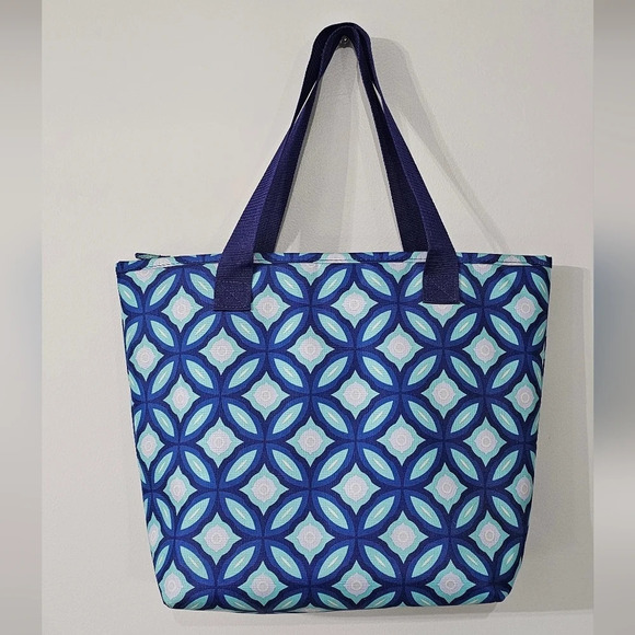 NEW Insulated Cooler Tote Bag Multicolor Striped Summer Beach Picnic Tra… - Picture 1 of 4